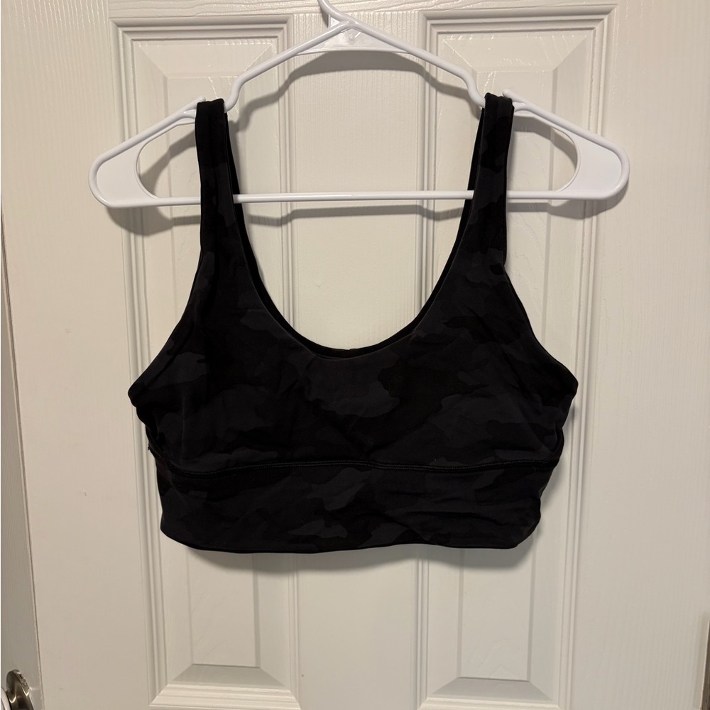 Lululemon Black and Camouflage Align Sports Bra Size 10